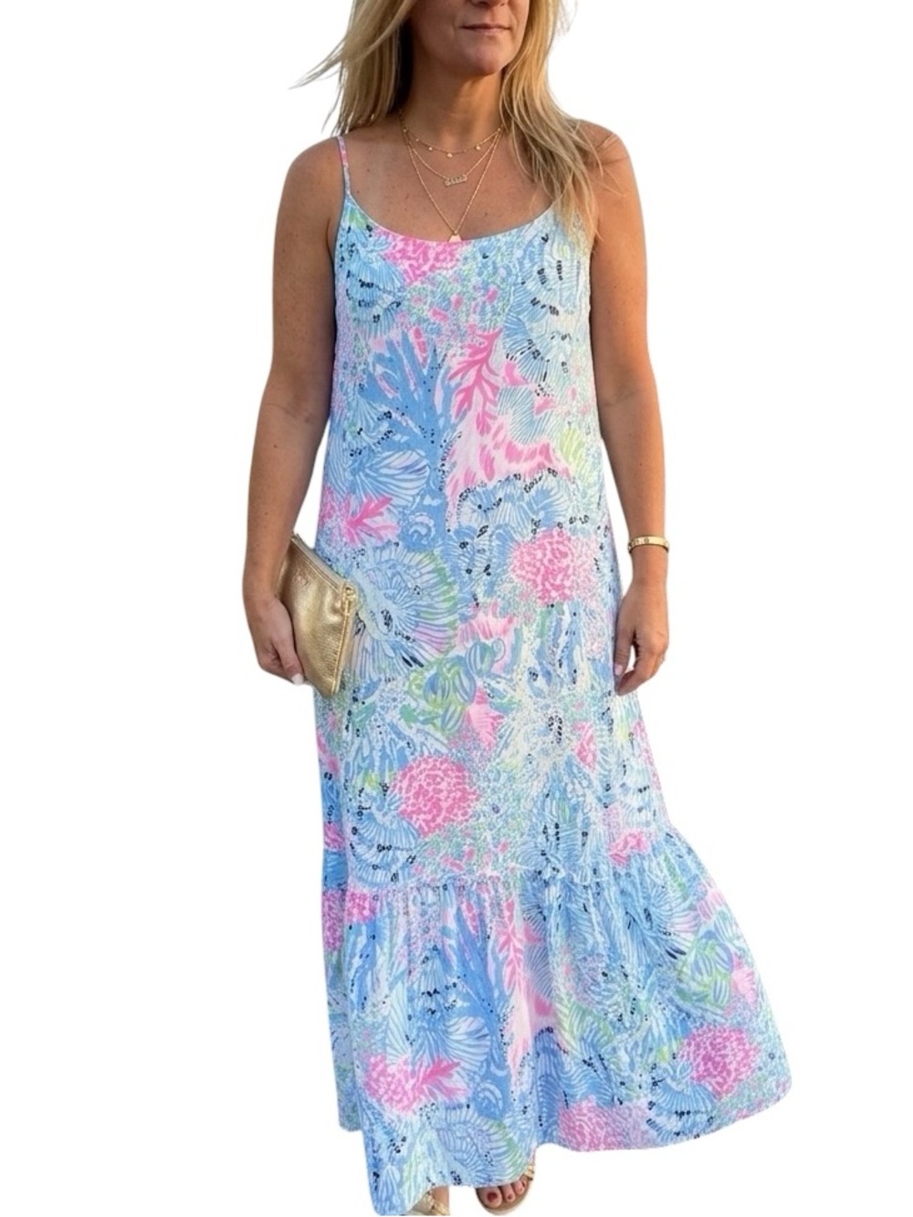 Lilly Pulitzer Winni Midi Dress in Sink or Swim print. Size M